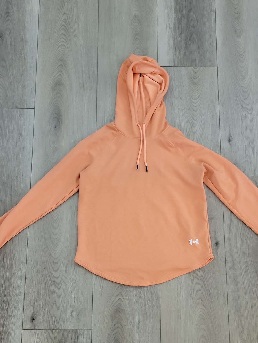 Under Armour Women's Peach-Orange Hooded Pullover Sweatshirt